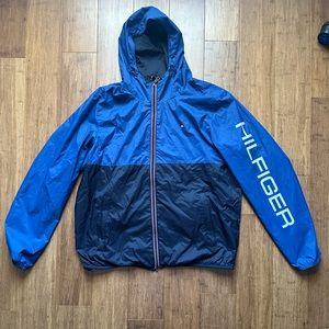 Tommy Hilfiger Men's Lightweight Active Water Resistant Hooded Rain Jacket